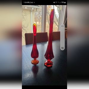 1960's Vintage Viking Orange/Red  EUC, Original condition, 2 pcs. one price